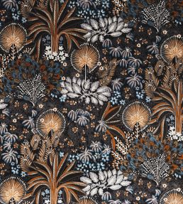 Opium Fabric by Casamance Fauve / Bleu Deauville