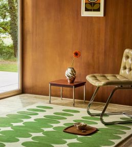 Orla Kiely Optical Oval rug Green/Cream 157707120180-US Green/Cream