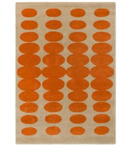 Orla Kiely Optical Oval rug Orange/Sand 157703120180-US Orange/Sand