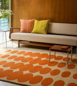Orla Kiely Optical Oval rug Orange/Sand 157703120180-US Orange/Sand