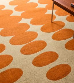 Orla Kiely Optical Oval rug Orange/Sand 157703120180-US Orange/Sand