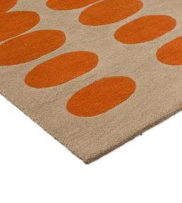 Orla Kiely Optical Oval rug Orange/Sand 157703120180-US Orange/Sand