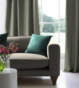 Opus Fabric by Arley House Blue / Mustard