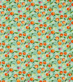 Orange Blossom Fabric by Clarke & Clarke Jade
