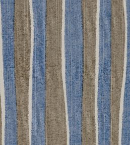 Orchard Stripe Fabric by Fermoie Blue/Brown