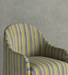 Orchard Stripe Fabric by Fermoie Yellow