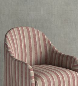 Orchard Stripe Fabric by Fermoie Raspberry