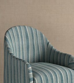 Orchard Stripe Fabric by Fermoie Ocean Blue