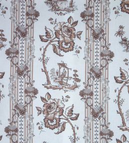 Oriental Toile Fabric by Titley and Marr Nutmeg