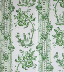 Oriental Toile Fabric by Titley and Marr Verdant