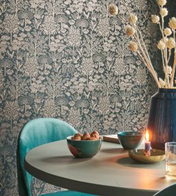 Origami Wallpaper by Eijffinger Blue/Rosegold