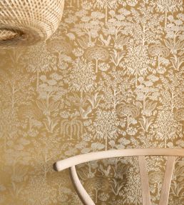 Origami Wallpaper by Eijffinger Ochre/Gold