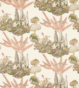 Orleans Fabric by Thibaut Apricot and Ginger
