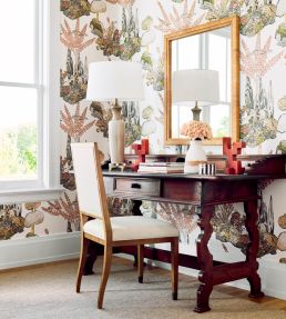 Orleans Wallpaper by Thibaut Navy