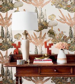 Orleans Wallpaper by Thibaut Navy