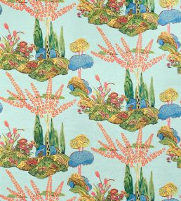Orleans Fabric by Thibaut Turquoise