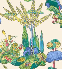 Orleans Wallpaper by Thibaut Yellow and Red