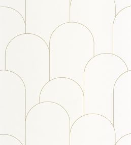 Ornament Wallpaper by Caselio Blanc Dore