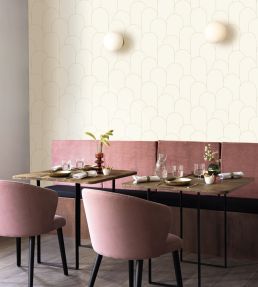 Ornament Wallpaper by Caselio Blanc Dore