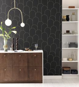Ornament Wallpaper by Caselio Noir Dore
