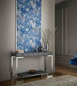 Ornamenta Wallpaper by 1838 Wallcoverings Indigo