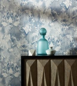 Ornamenta Wallpaper by 1838 Wallcoverings Pewter