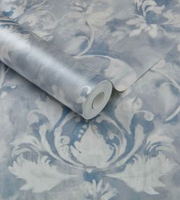 Ornamenta Wallpaper by 1838 Wallcoverings Pewter