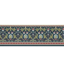 Ornamental Frieze Wallpaper by Morris & Co Indigo/Thyme