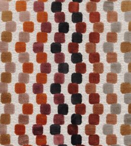 Orphisme Fabric by Casamance Bordeaux / Tangerine