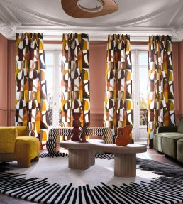 Orphisme Fabric by Casamance Noir / Tabac