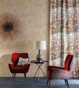 Fresco Wallpaper by Osborne & Little Rust / Ochre