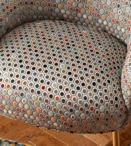 Pelangi Velvet Fabric by Osborne & Little Pink/Orange