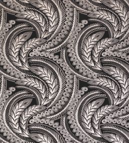 Quill Wallpaper by Osborne & Little Black/Gilver
