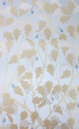 Feuille De Chene Wallpaper by Osborne & Little Sapphire/Gilver
