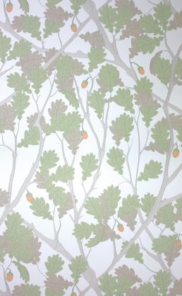 Feuille De Chene Wallpaper by Osborne & Little Ivory/Pistachio