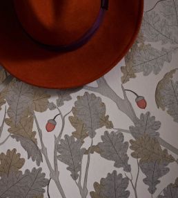 Feuille De Chene Wallpaper by Osborne & Little Ivory/Pistachio