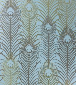 Peacock Wallpaper by Matthew Williamson Jade, Metallic Antique Gold
