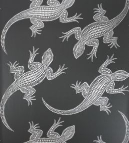 Komodo Wallpaper by Osborne & Little Black/Silver