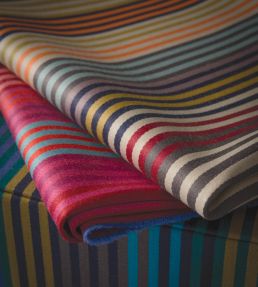 Supreme Stripe Fabric by Osborne & Little Green/Blue