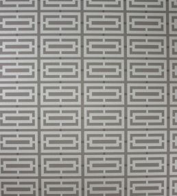 Kikko Trellis Vinyl Wallpaper by Osborne & Little Cocoa/Pale Gilver