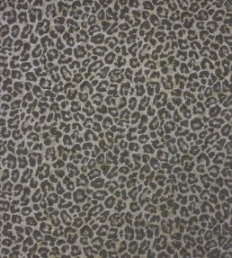 Pardus Wallpaper by Osborne & Little Charcoal/Metallic Gilver