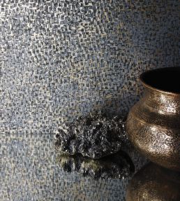 Tesserae Wallpaper by Osborne & Little Taupe/Metallic Pale Bronze