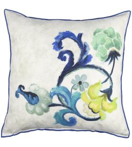 Osier Damasse Cushion 50 x 50cm by Designers Guild Cobalt