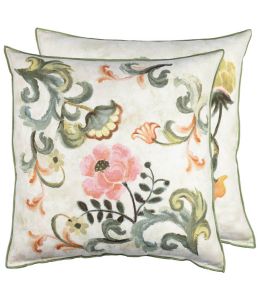 Osier Damasse Cushion 50 x 50cm by Designers Guild Travertine