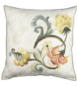 Osier Damasse Cushion 50 x 50cm by Designers Guild Travertine