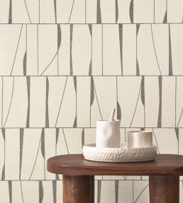 Otavia Wallpaper by Casadeco Noir fusain
