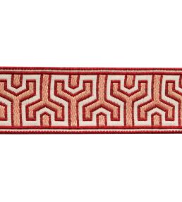 Otero Embroidered Border Trimming by Samuel & Sons Cactus Bloom