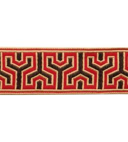 Otero Embroidered Border Trimming by Samuel & Sons Pinon