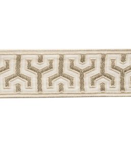Otero Embroidered Border Trimming by Samuel & Sons White Sands
