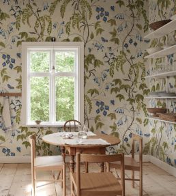 Ottilia Wallpaper by Sandberg Olive Green